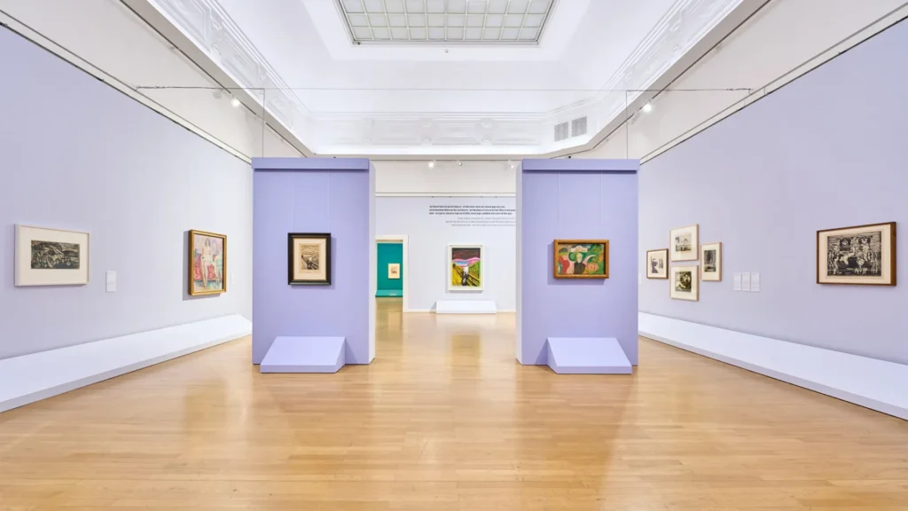 Raumansicht der Ausstellung ‚Edvard Munch. Angst‘ in den Kunstsammlungen am Theaterplatz in Chemnitz, Studio Neue Museen