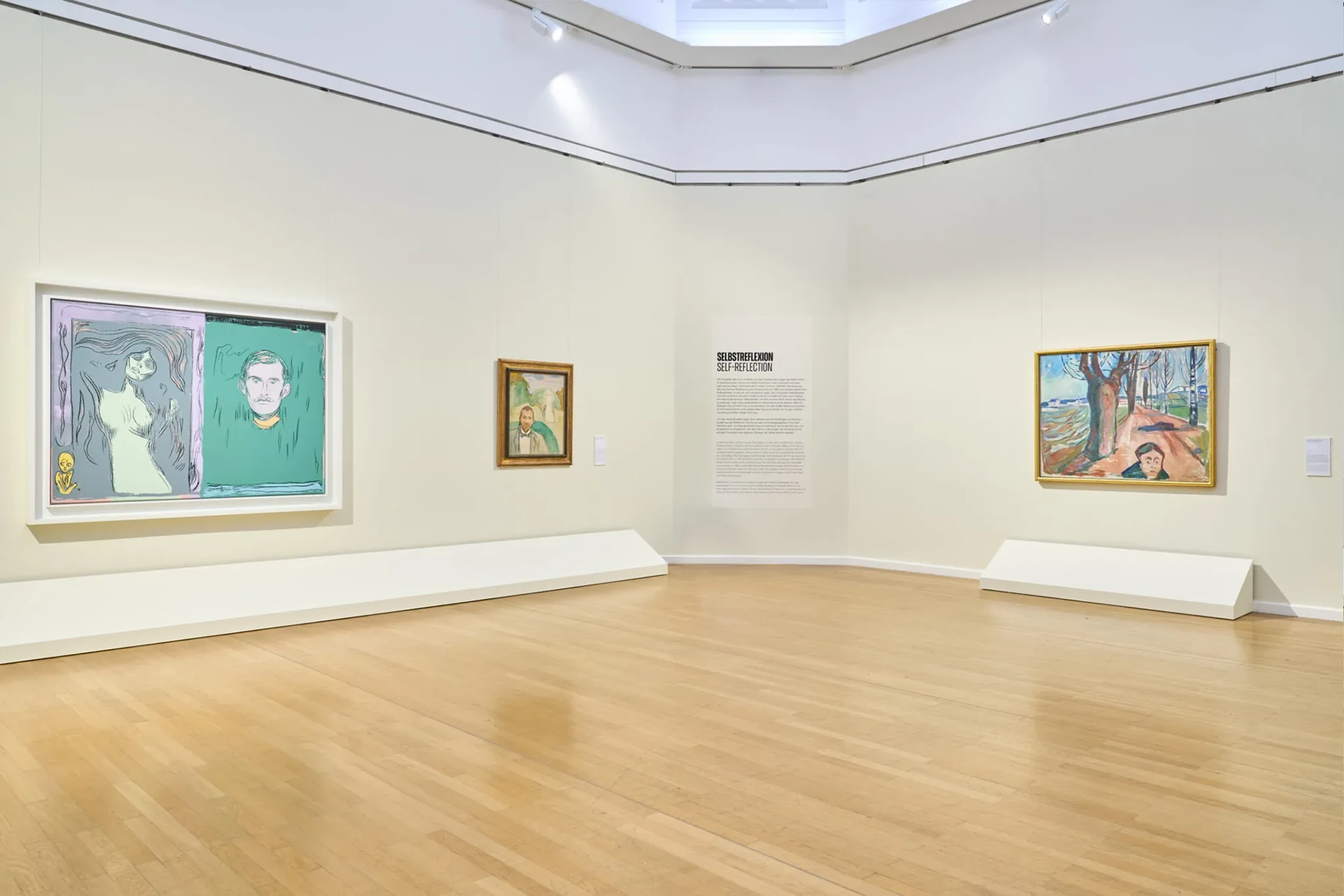 Raumansicht der Ausstellung ‚Edvard Munch. Angst‘ in den Kunstsammlungen am Theaterplatz in Chemnitz, Studio Neue Museen