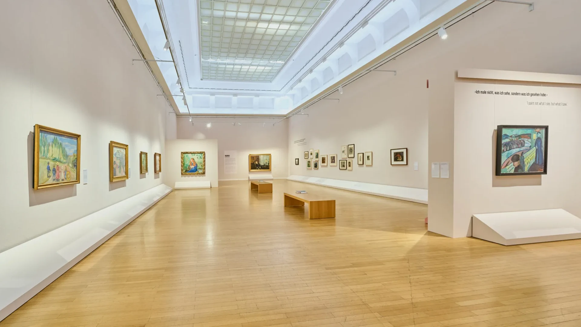 Raumansicht der Ausstellung ‚Edvard Munch. Angst‘ in den Kunstsammlungen am Theaterplatz in Chemnitz, Studio Neue Museen