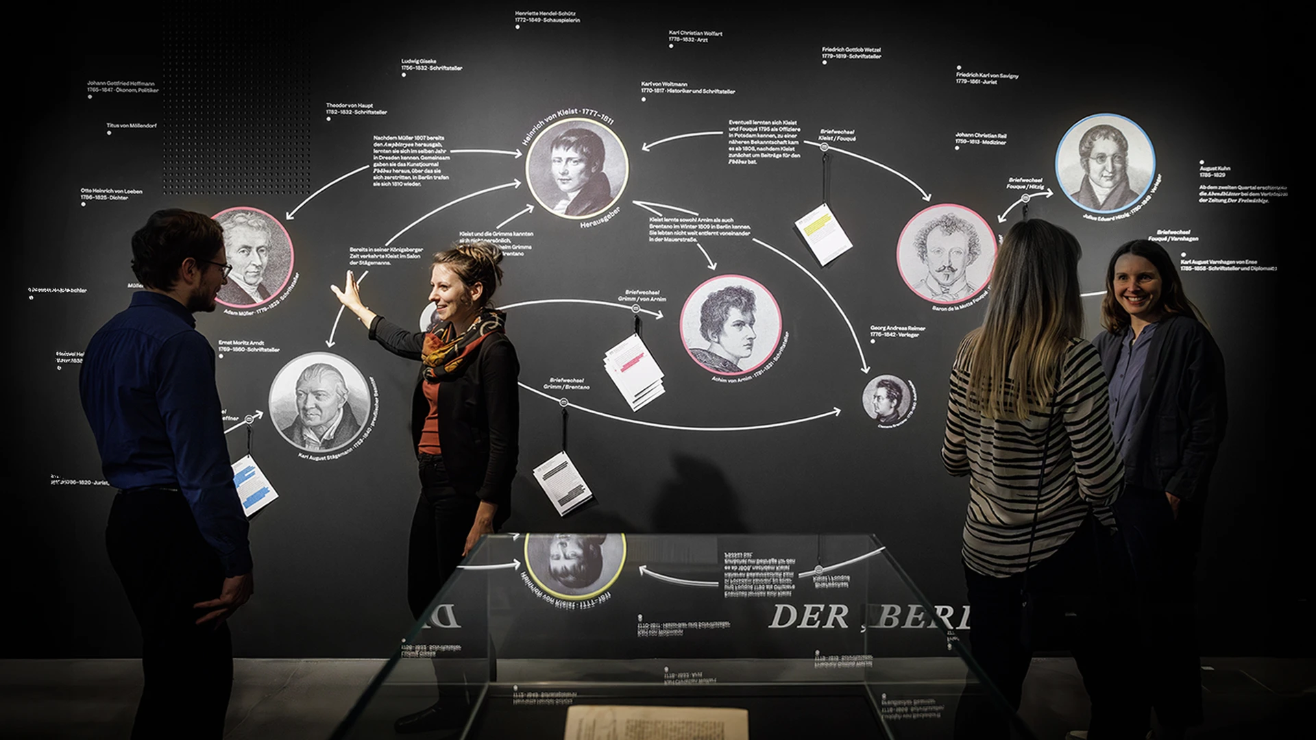 Raumansicht der Ausstellung ‚Zwischen Tinte und Tatsache. Kleists Berliner Abendblätter‘ im Kleist-Museum in Frankfurt (Oder), Studio Neue Museen