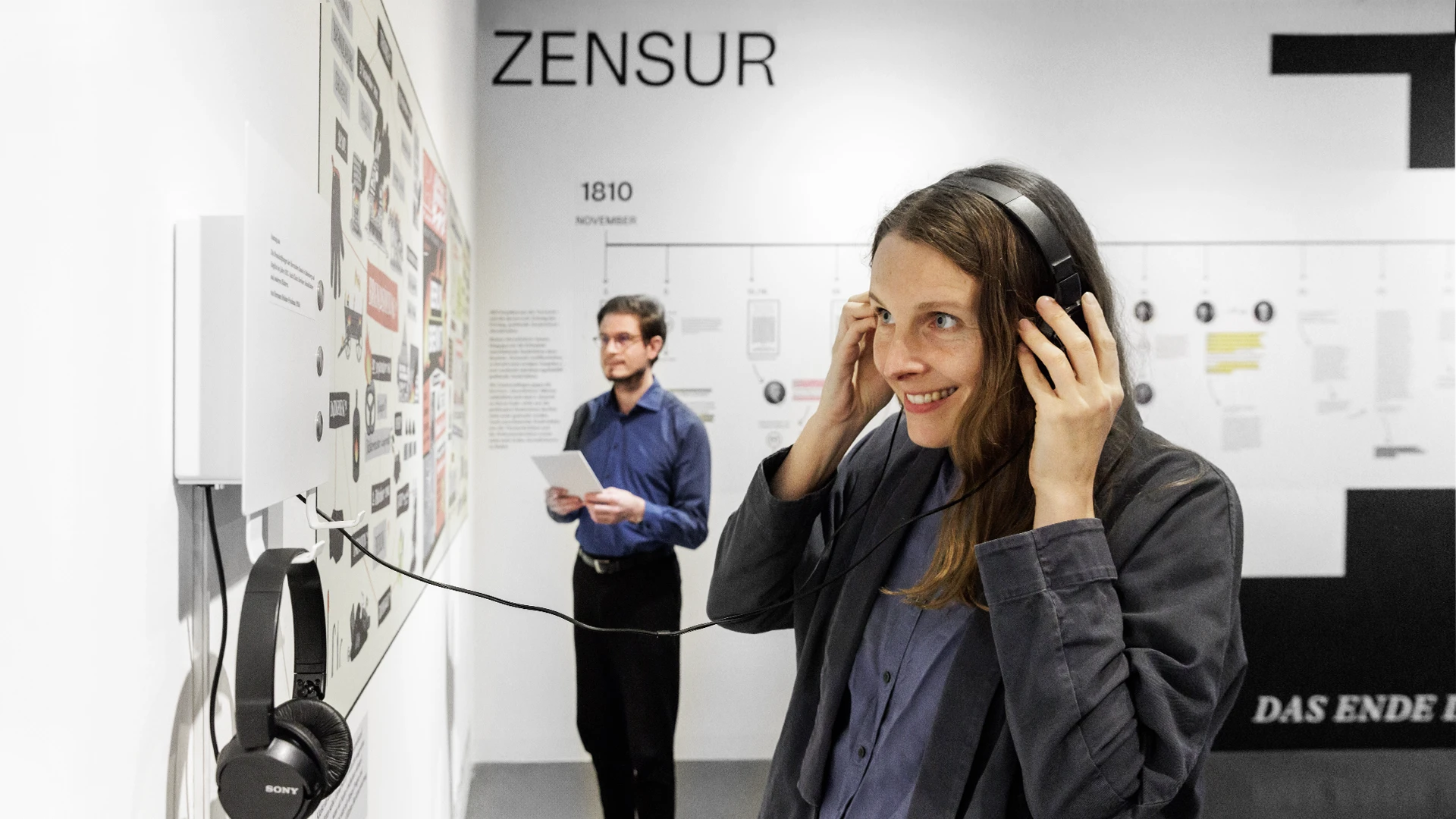 Raumansicht der Ausstellung ‚Zwischen Tinte und Tatsache. Kleists Berliner Abendblätter‘ im Kleist-Museum in Frankfurt (Oder), Studio Neue Museen
