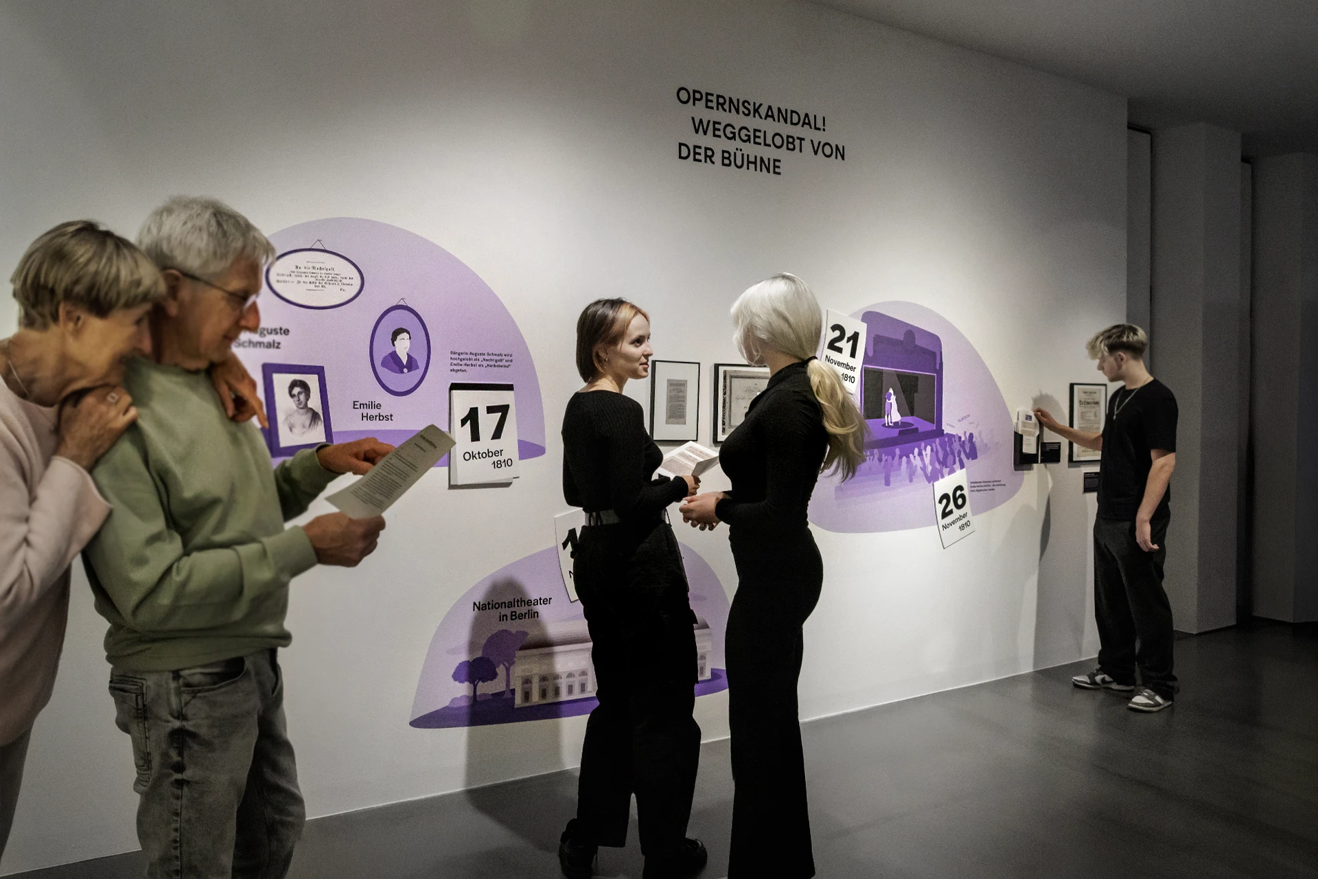 Raumansicht der Ausstellung ‚Zerbrochne Harmonien. Kleist und die Musik‘ im Kleist-Museum in Frankfurt (Oder), Studio Neue Museen