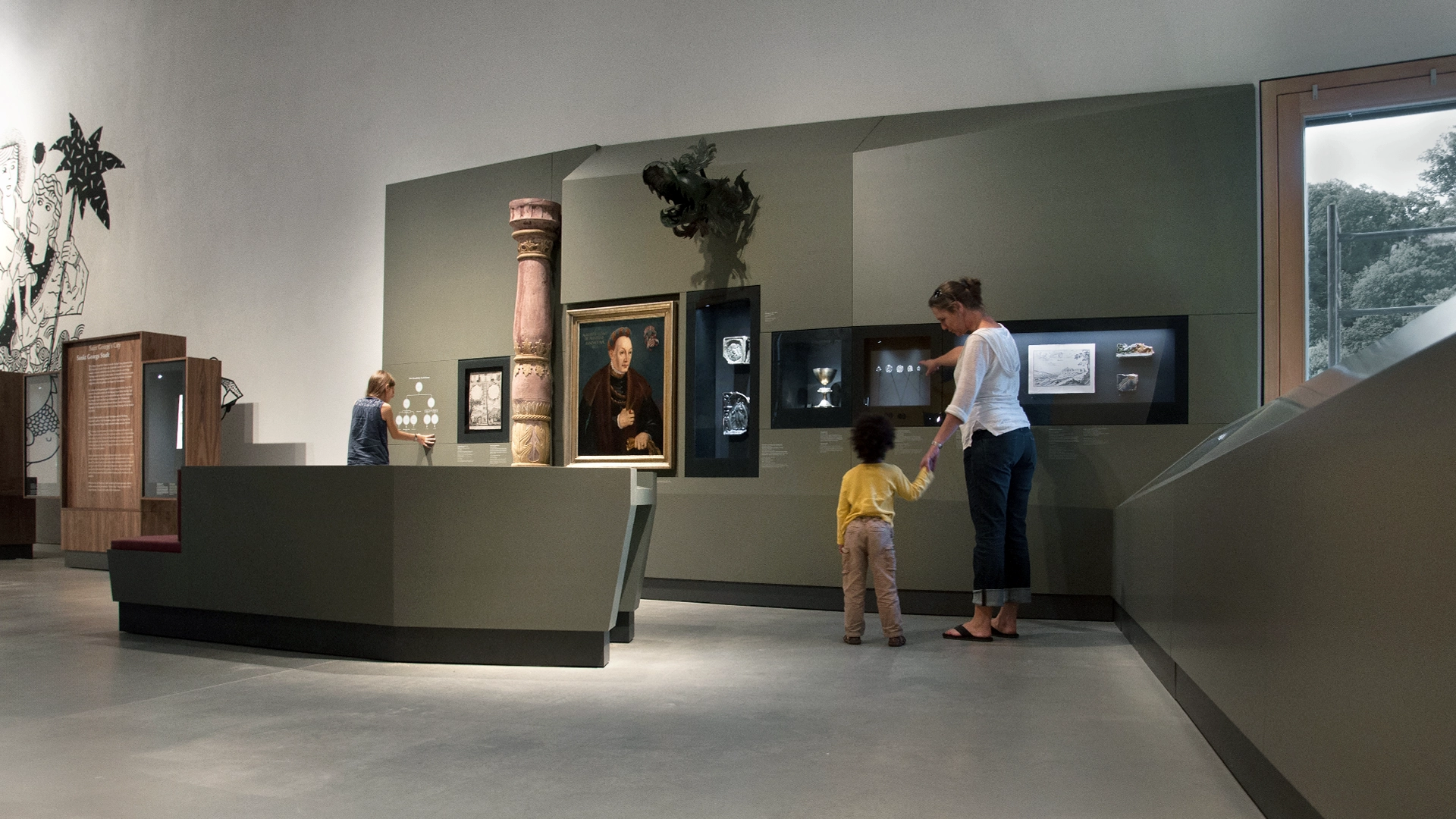 Raumansicht der Ausstellung ‚Ich bin ein Mansfeldisch Kind‘ in Luthers Elternhaus in Mansfeld, Studio Neue Museen